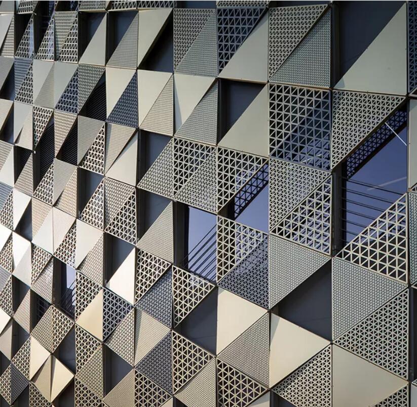 Decorative Wall Cladding Perforated Panel Aluminum Architectural Insulated Curtain Walls