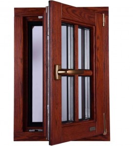 China manufacture wood and aluminum windows