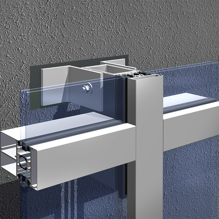 Double glazing curtain wall system