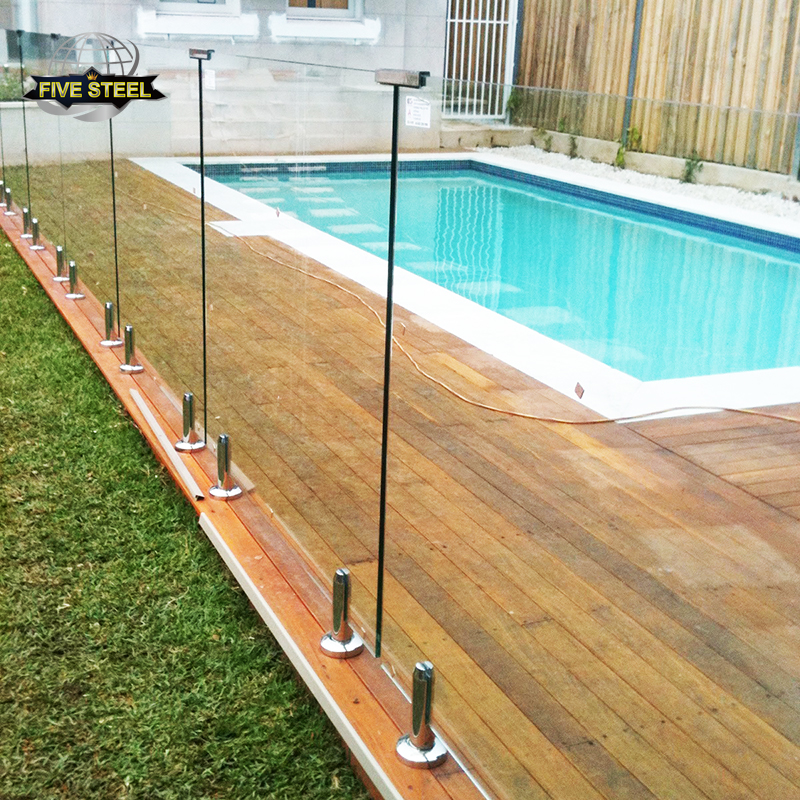 Laminated Glass Fence Panel For Swimming Pool Frameless Glass Handrail